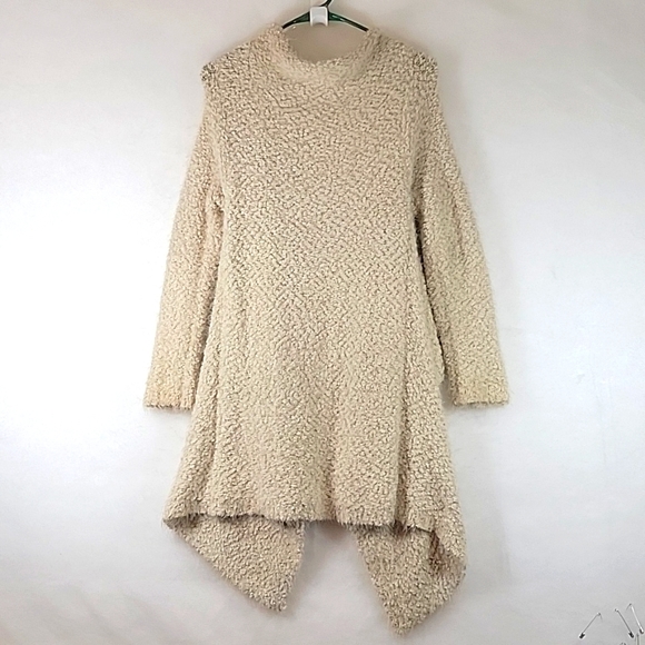 COZY Casual Boucle Fuzy Knit Asymmetric Cardigan Size S/M - Picture 7 of 7